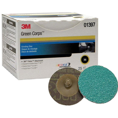 3M - 36 Grit Grinding Disc Roloc 2" / 1397 - Jerzyautopaint.com