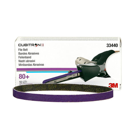 3M 33440 Cubitron II 3/8" x 13" File Belt - 10 Belts/Box - Jerzyautopaint.com